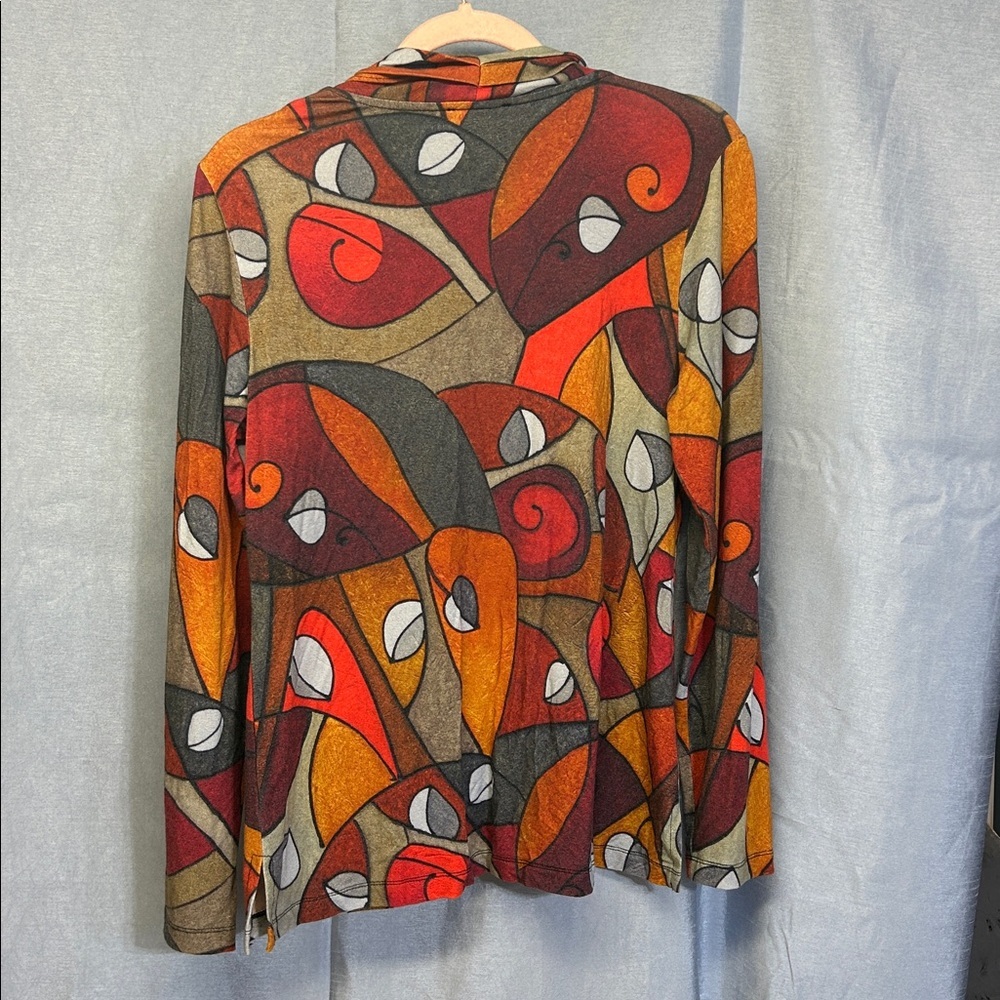 DOLCEZZA Colorful Abstract Long Sleeve Top - Picture 2 of 4